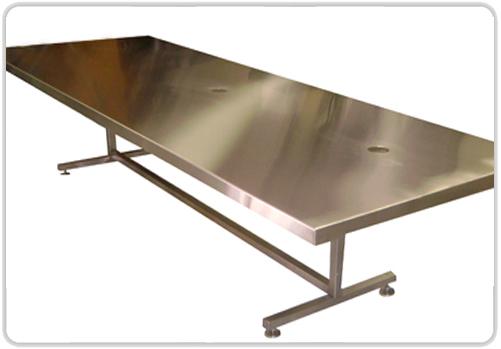 Bàn thao tác 1 tầng, chân đơn